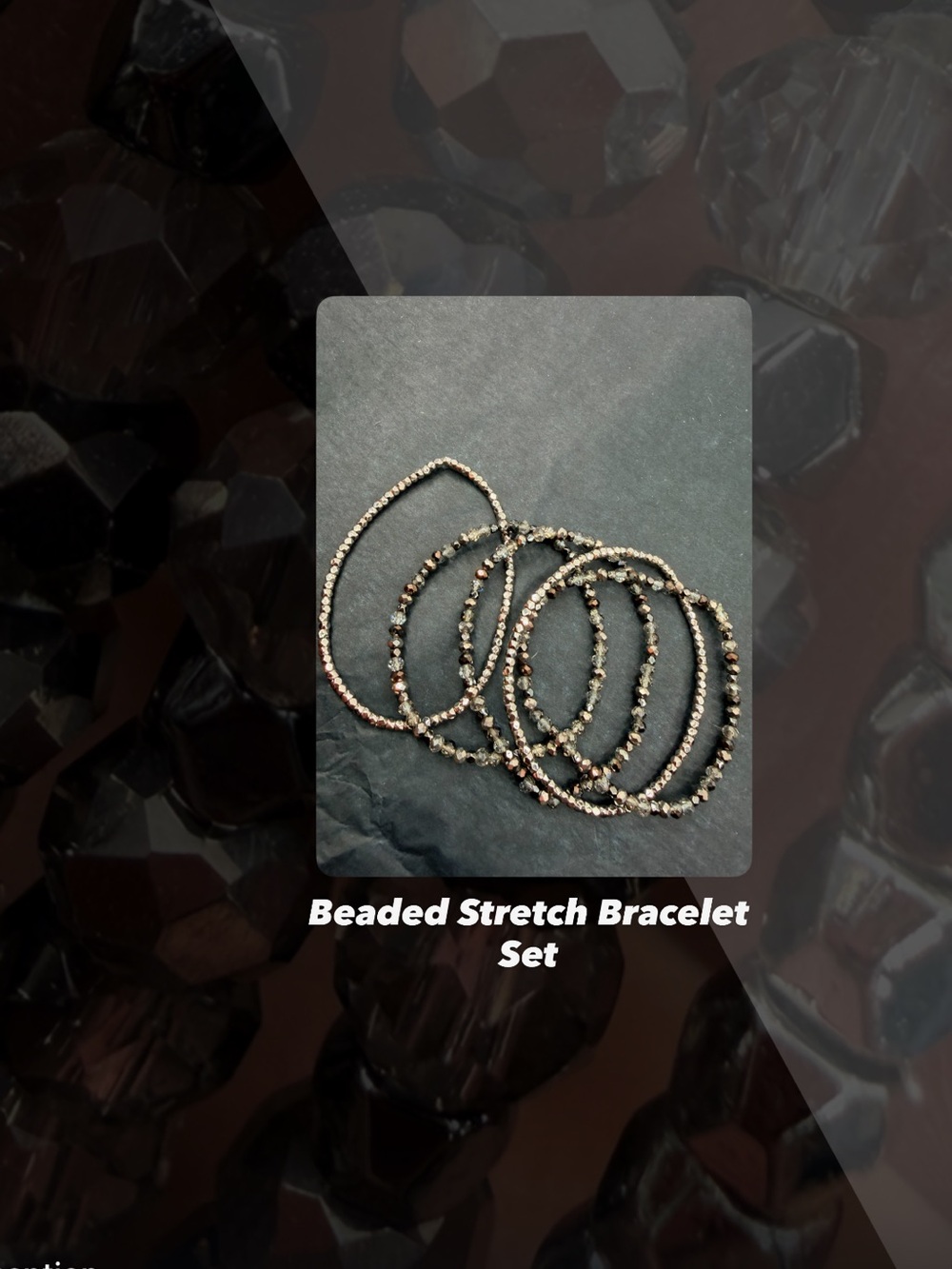 EUC Beaded Stretch Bracelet Set
